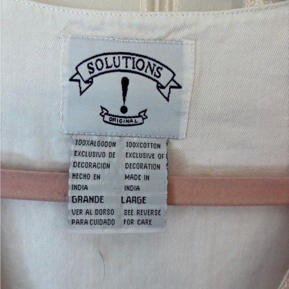 Solutions Cotton Lined Pink Embroderied Floral Retro Grandma Vest Women’s Large - Picture 10 of 10